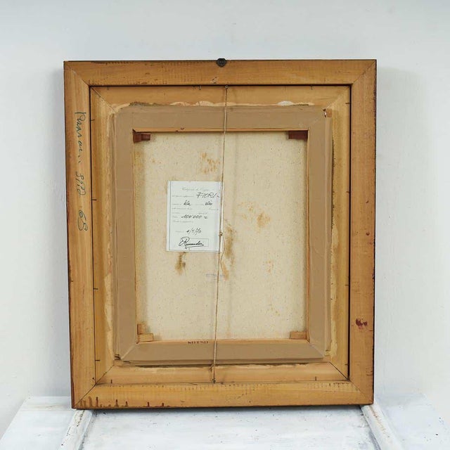 A. Rimondini, White Vase Adorned with Autumn Leaves, Oil on Canvas For Sale - Image 5 of 7