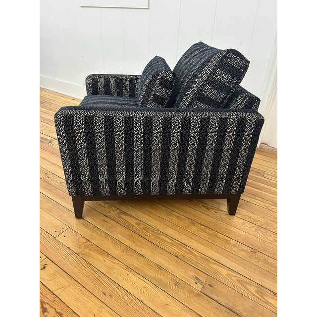 Contemporary Kravet Lorane Chair Upholstered in Kravet Couture Proximity-Noir. Maple Base With Ebony Finish. For Sale - Image 3 of 7