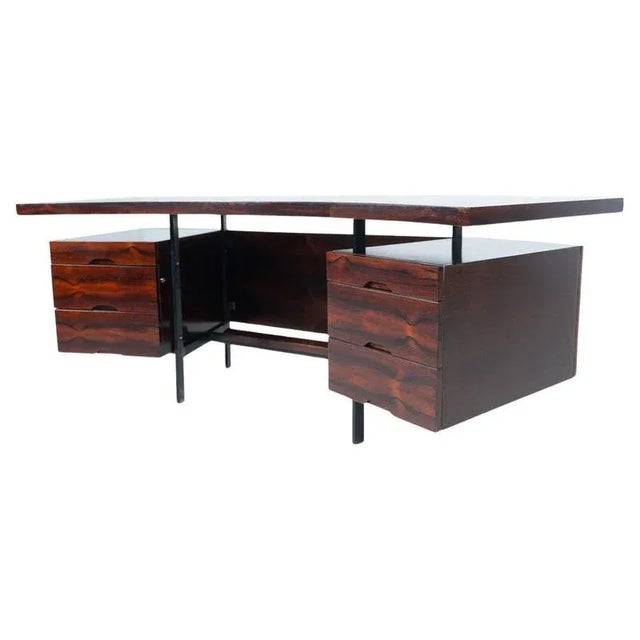 Mid-Century Modern Italian Wooden Desk with Drawers, 1960s For Sale - Image 18 of 18
