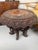 Brown Indian Carved Hardwood Revolving Table For Sale - Image 8 of 8