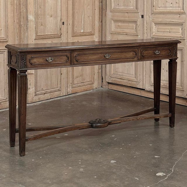 English Mahogany Neoclassical Console ~ Sofa Table For Sale - Image 4 of 18