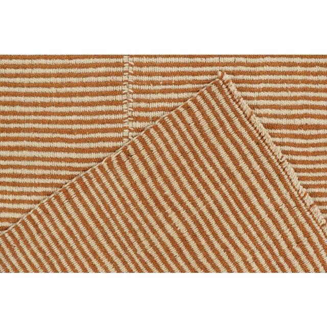 Textile 2010s Rug & Kilim’s Contemporary Kilim in Rust With Off-White Notes For Sale - Image 7 of 8