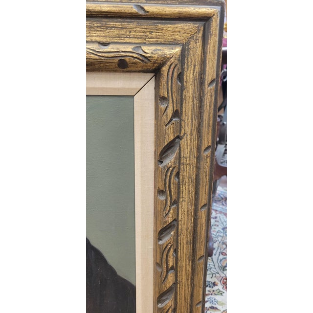 Contemporary Fine Vintage Oil Painting of a Rabbi Signed For Sale - Image 3 of 8