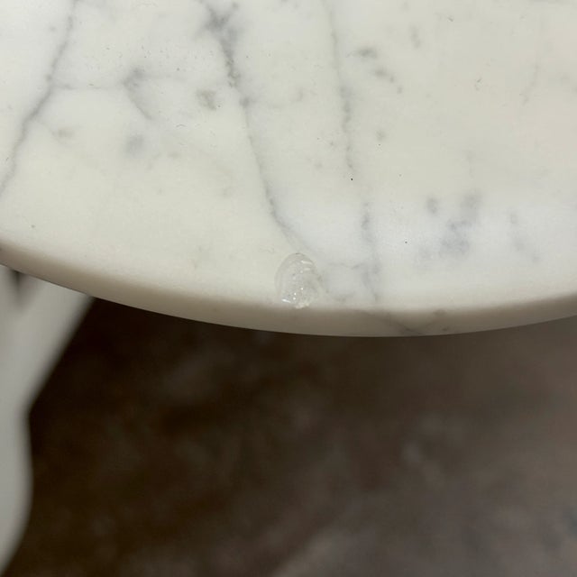 B & B Italia Matte Carrara Marble Alex Dining Table For Sale - Image 10 of 12
