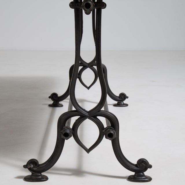 Cast Iron Bistro Table, Antique, France, Early 20th Century For Sale - Image 9 of 14