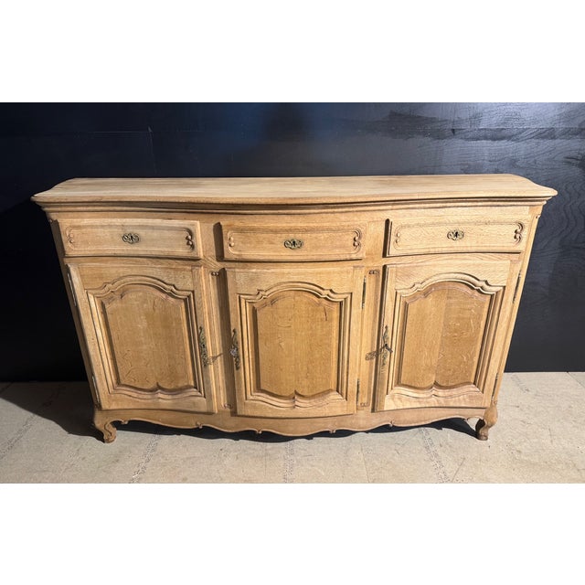 French Oak Serpentine Sideboard, 1920s For Sale - Image 14 of 14