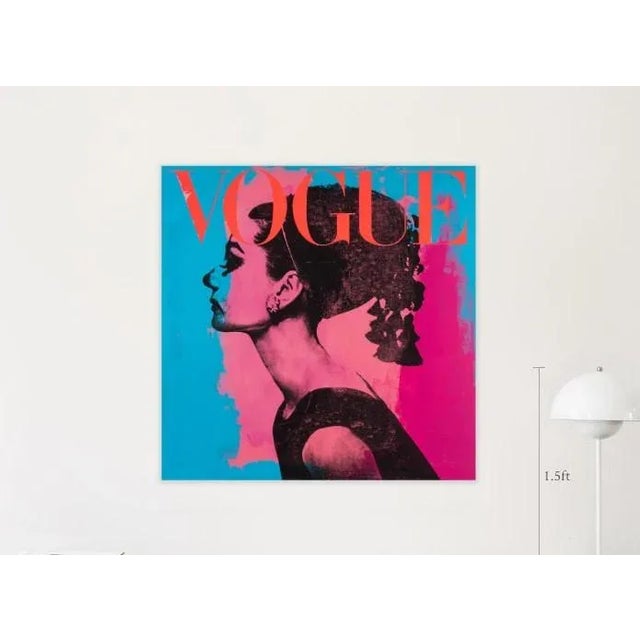 Audrey Hepburn Pop Art. Acrylic and Silkscreen on canvas. Ready to hang with signature at the back.