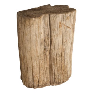 Weathered Teak Display Plinth or Table Base For Sale