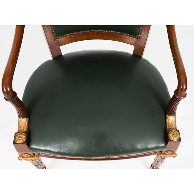 Antique French Mahogany and Giltwood Dining Chairs, 1860s, Set of 14 For Sale - Image 6 of 18