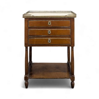 Louis XVI Mahogany Bedside Table with Gallery For Sale