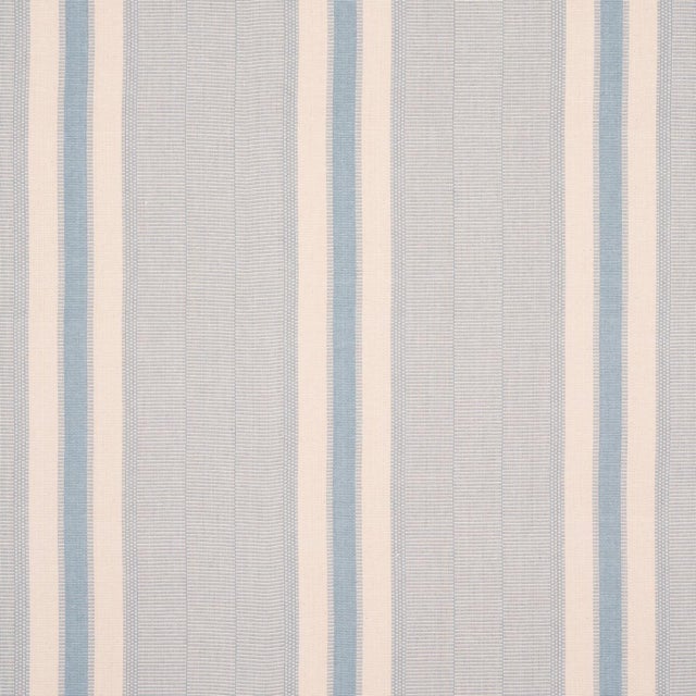 Sample - Schumacher Ipala Hand Woven Stripe Fabric in Sky For Sale In Charlotte - Image 6 of 6