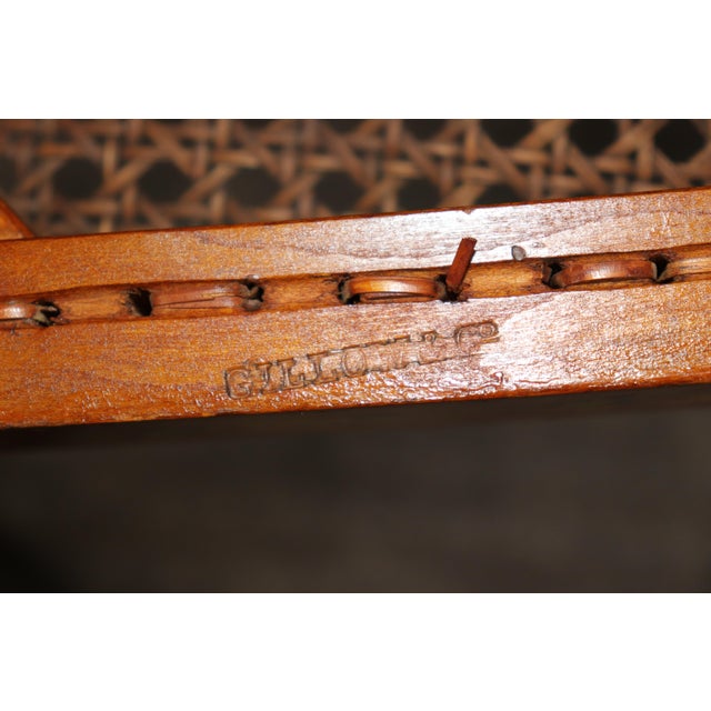 Pair Antique 19th C Gillow & Co Adams Style Cane Back Side Chairs For Sale - Image 9 of 12