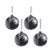 Patrin 4.75" Glass Ball Ornaments with Leaf Pattern, Set of 4 For Sale