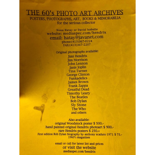 Mid 20th Century Nona Hatay, Color Rock & Roll Photo Hand Signed Woodstock Music Festival African American, 1969 For Sale - Image 5 of 5