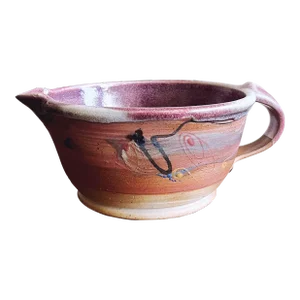 Vintage Studio Pottery Signed Ceramic Mixing Bowl