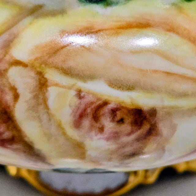 Mid 20th Century Hutschenreuther Bavaria “Sylvia” Hand-Painted Rose Porcelain Tureen 3-Piece Set For Sale - Image 17 of 18
