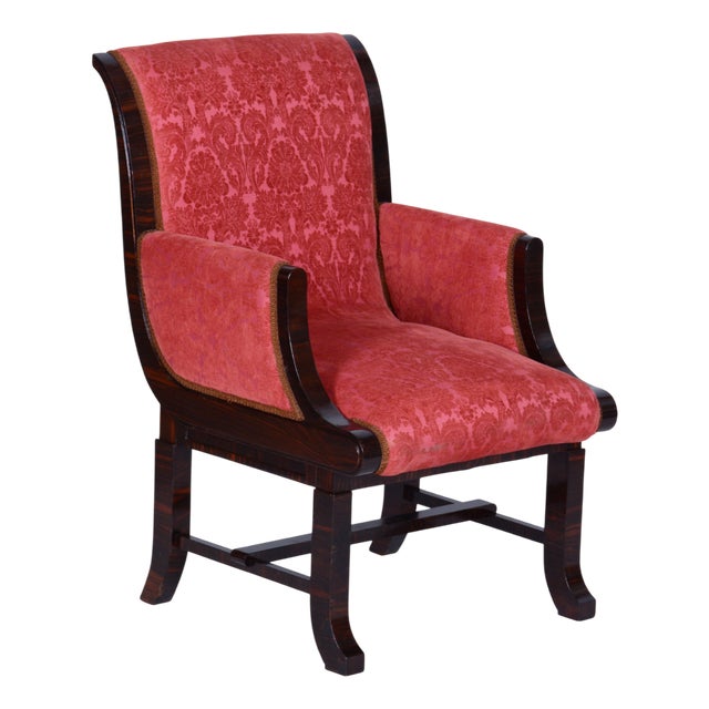 Art Deco Oak Armchair attributed to Pavel Janák for Pud, Czech, 1890s For Sale