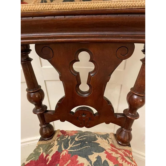 Antique Victorian Oak Side Chair For Sale - Image 9 of 12