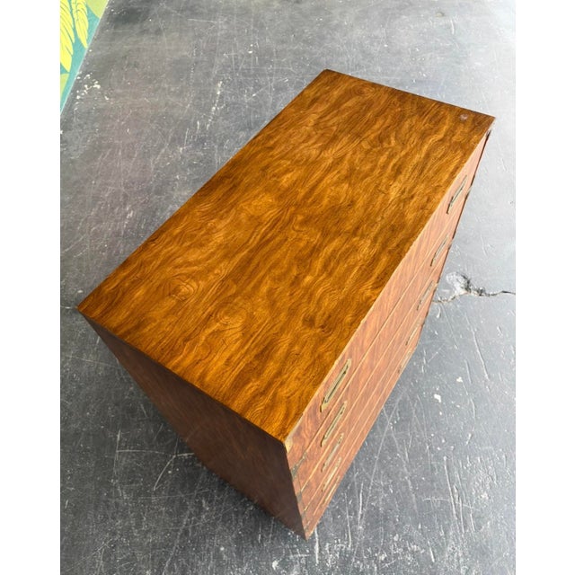 Mid-Century Modern Hollywood Regency Dixie Campaigner Tallboy For Sale - Image 3 of 13