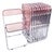 Acrylic Glass Pink and Chrome Plia Chairs by Piretti for Castelli, Italy, 1970s, Set of 12 For Sale