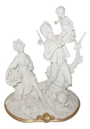 Capodimonte Biscuit Figures from Villari, 20th-century