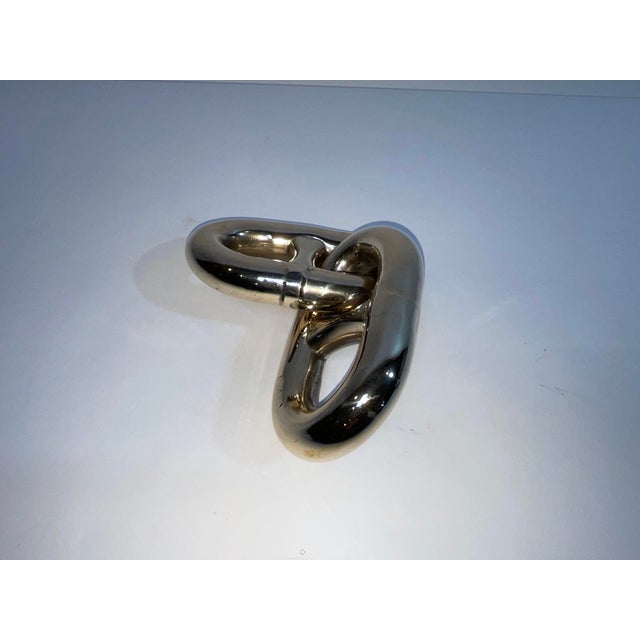 Double Link of Highly Polished Stud Link Chain For Sale - Image 4 of 6