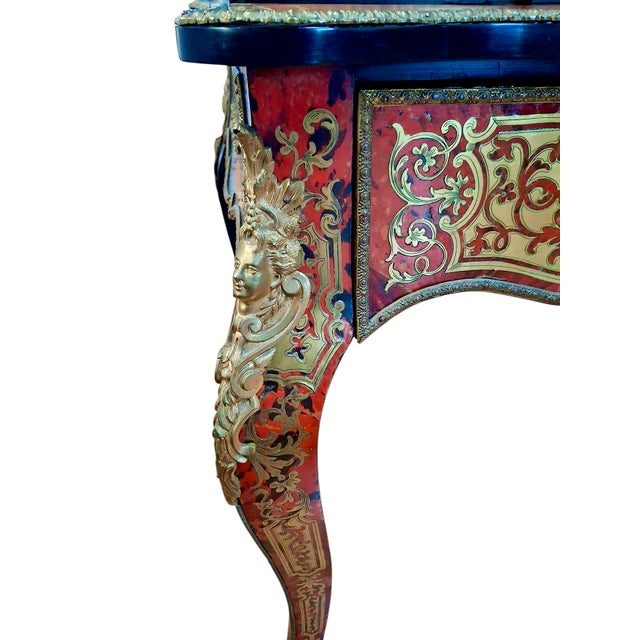 A Napoleon III Boulle Inlay “Bonheur Du Jour” Lady’s Desk For Sale - Image 14 of 17