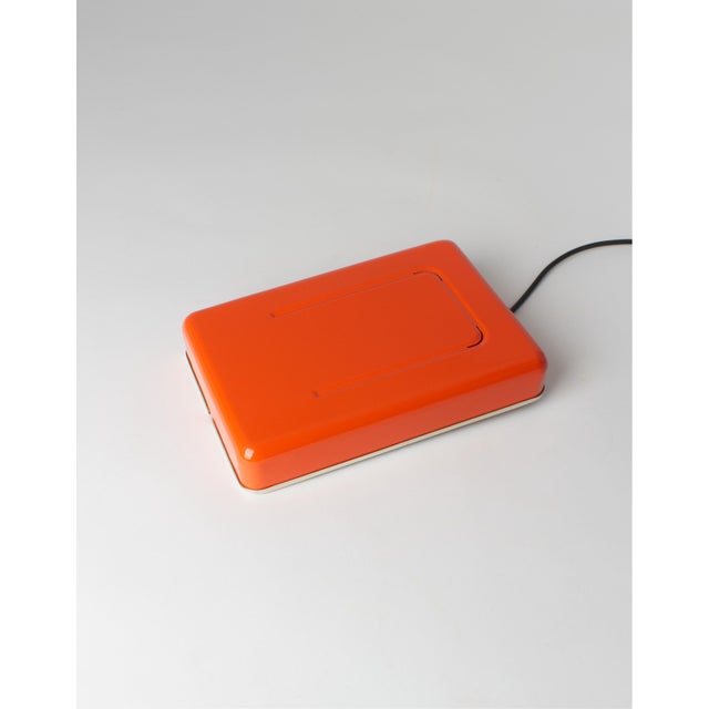 Orange Mini Foldable Desk Lamp by Tomás Diaz Magro for Fase, Spain, 1970s For Sale - Image 8 of 12