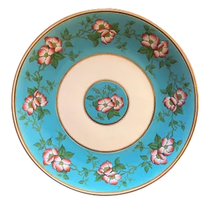 Antique Early 20th Century Minton Porcelain Plate in the Chinese Taste for Bailey, Banks & Biddle
