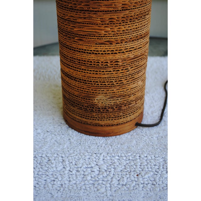 Mid 20th Century Gregory Van Pelt Cardboard Table Lamp For Sale - Image 4 of 6