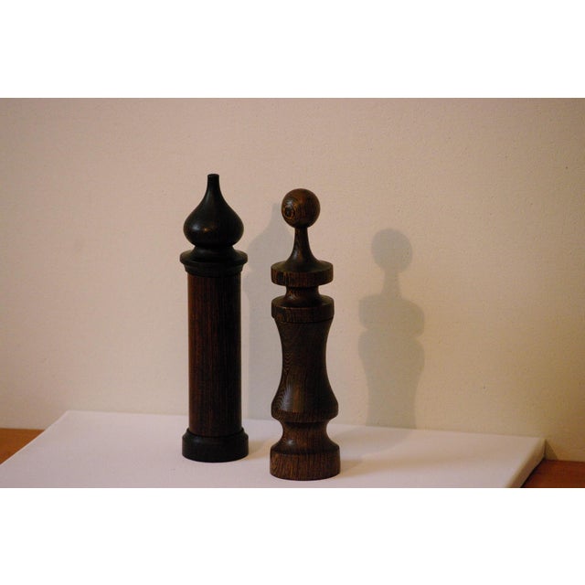 Wood Sculptural Pepper Mill in Wenge Wood by Laurids Lonborg, 1960 For Sale - Image 7 of 8