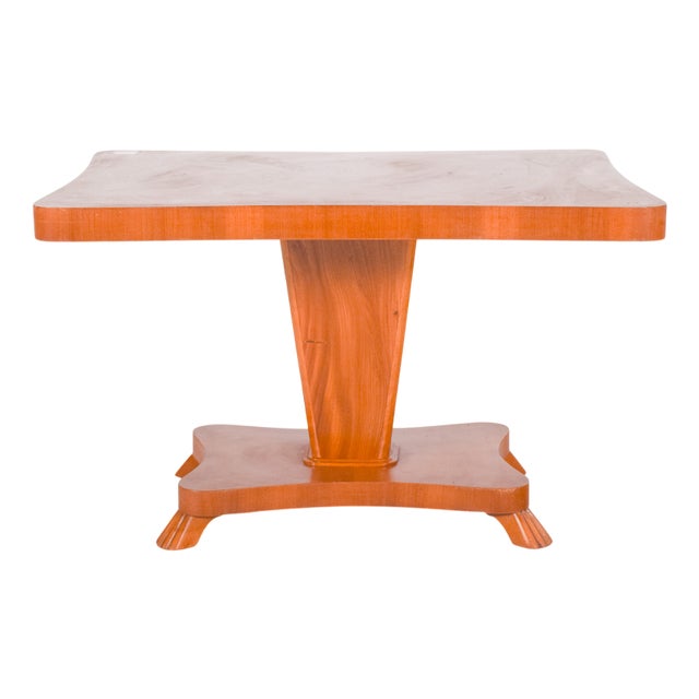 English Dining Table with Central Pedestal, 1920s For Sale