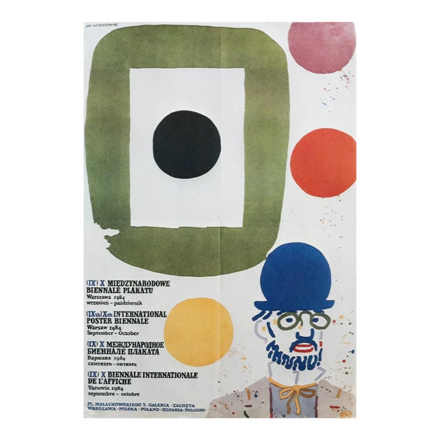 1984 International Poster Biennale of Warsaw - Mlodozeniec (Toulouse Lautrec With Colourful Shapes), For Sale