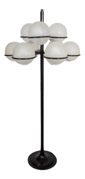 Vintage 1960s Glass Globe Floor Lamp by Gino Sarfatti for Arteluce
