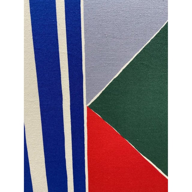 Contemporary Sonia Delaunay, Harlequin Fabric, 1980s, Silkscreen Print on Canvas, Framed For Sale - Image 3 of 6