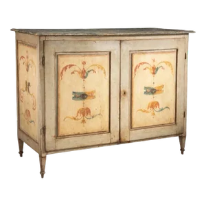 Antique Italian Renaissance Revival Painted Cabinet