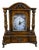 Vintage Table Clock Support Pendulum Temple Wood Columns Drawer For Sale
