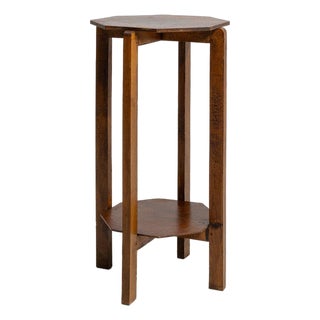 19th Century France Art Deco Brown Wood Pedestal For Sale