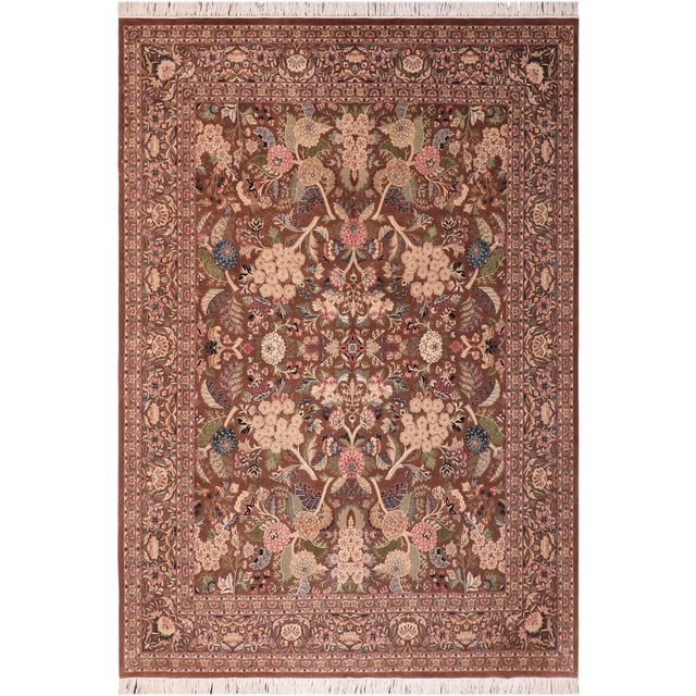 Shabby Chic Nagi Pak-Persian Brown/Blue Wool Rug - 8'2'' X 10'4'' For Sale - Image 9 of 9