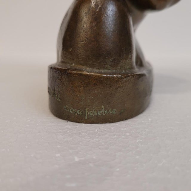 Marie-Anne Crannrey Franceschi, Bust of a Boy, Early 20th Century, Bronze For Sale - Image 13 of 18