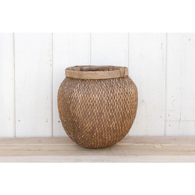 Farmhouse Asian Woven Fruit Basket For Sale - Image 3 of 9