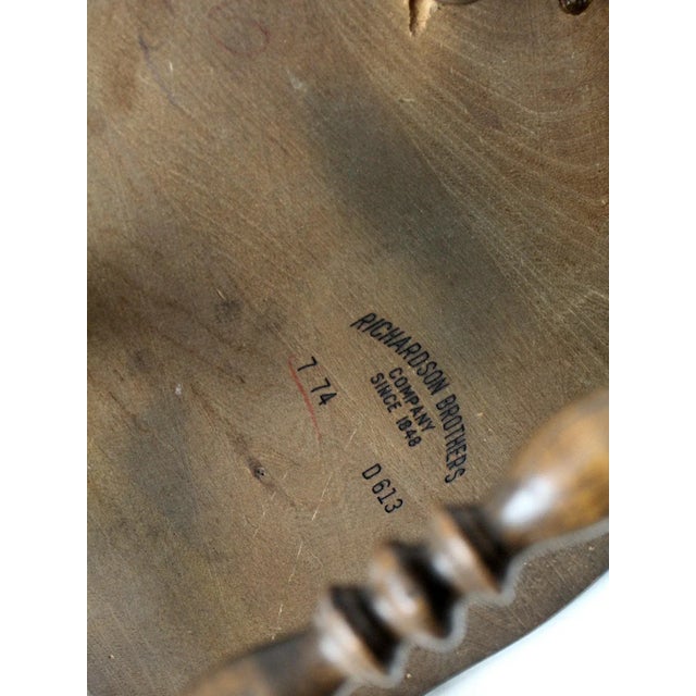 Vintage Richardson Brothers Company Oak Dining Chairs Set of 4 For Sale - Image 10 of 12