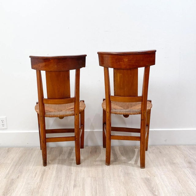 Neoclassical Circa 1820 Tole Panel Chairs, a Pair For Sale - Image 3 of 5