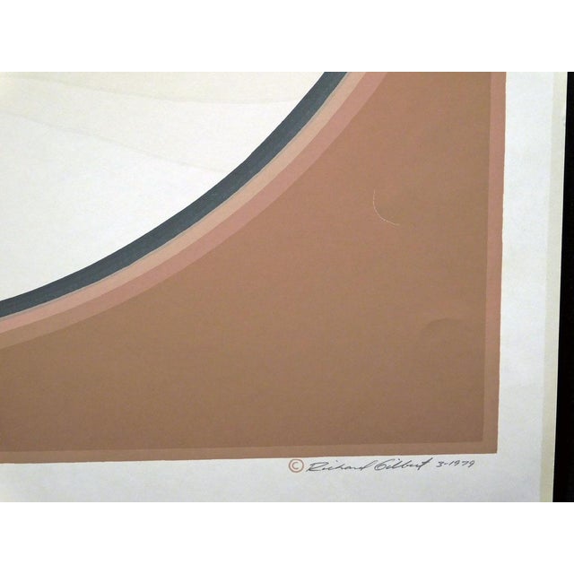 Abstract 1980s Richard Gilbert "Evening of Things Not Seen" Hand Signed Serigraph Fine Art For Sale - Image 3 of 5