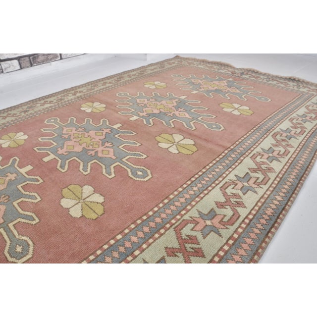 1960s Oushak Anatolian Kurdish Carpet For Sale In Phoenix - Image 6 of 10