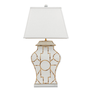 Scalamandre Maison by Port 68 Baldwin White Lamp, 33"H