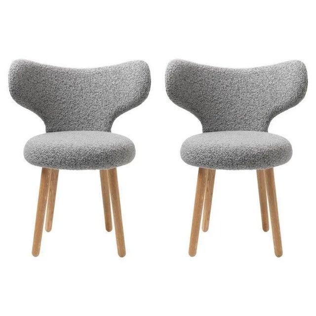 Set of 2 bute/storr wng chairs by mazo design dimensions: w 60 x d 50 x h 76 cm materials: oak, textile also available:...