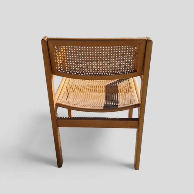Mid-Century Birch and Cane Accent Chair For Sale In Los Angeles - Image 6 of 9