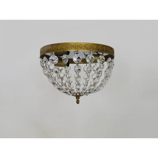Vintage Two-Light Crown-Shaped Ceiling Light, 1960s For Sale - Image 4 of 7