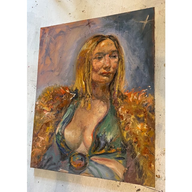2020s Portrait of a Woman, Contemporary Oil Painting, by Van Ness For Sale - Image 5 of 8